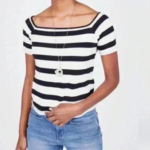 Splendid Off Shoulder Tee Nautical Classic Large